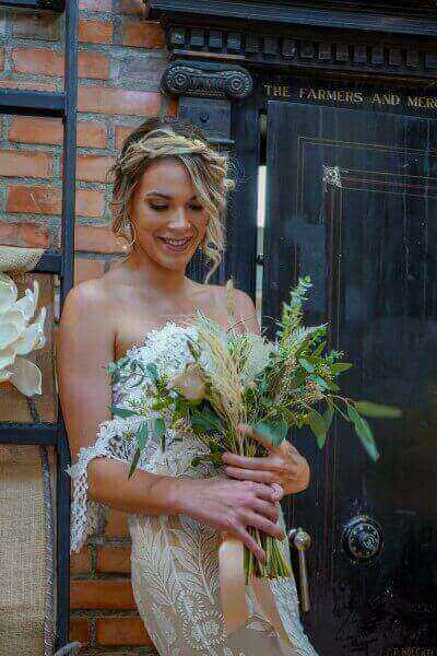 A beautiful bride on her wedding day